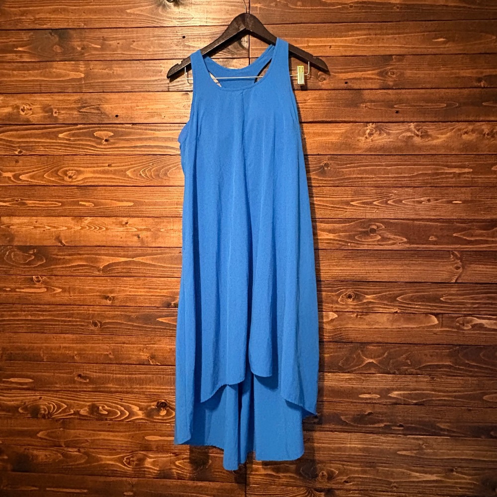 Halara Blue Cloudful High Low Racerback Dress with Built-in Bra Size Medium